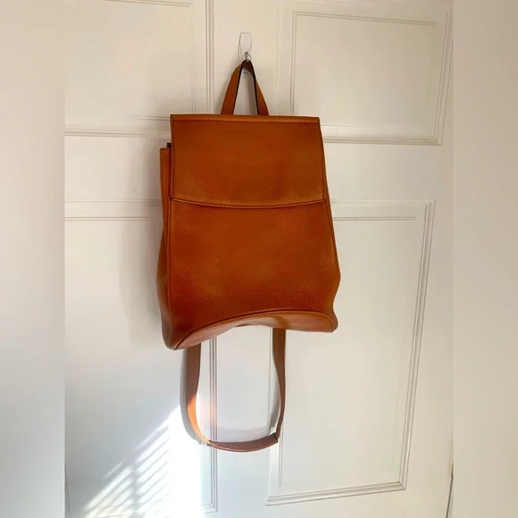 Heshe | Bags | Heshe Pebbled Leather Backpack Bag | Poshmark display picture 2